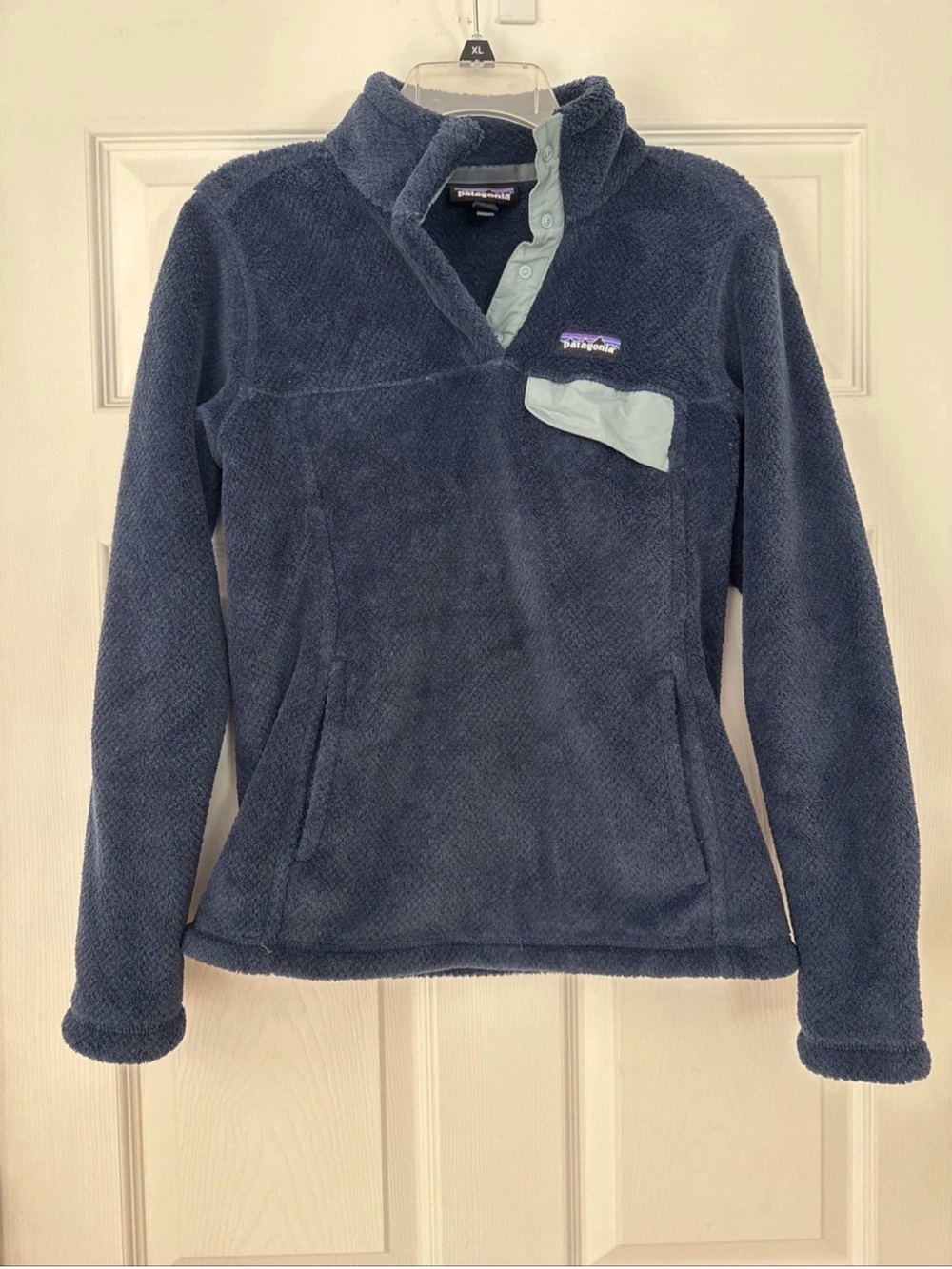 Patagonia Re-Tool Quarter Snap Navy Blue Pull Over Jacket Women's Size Small
